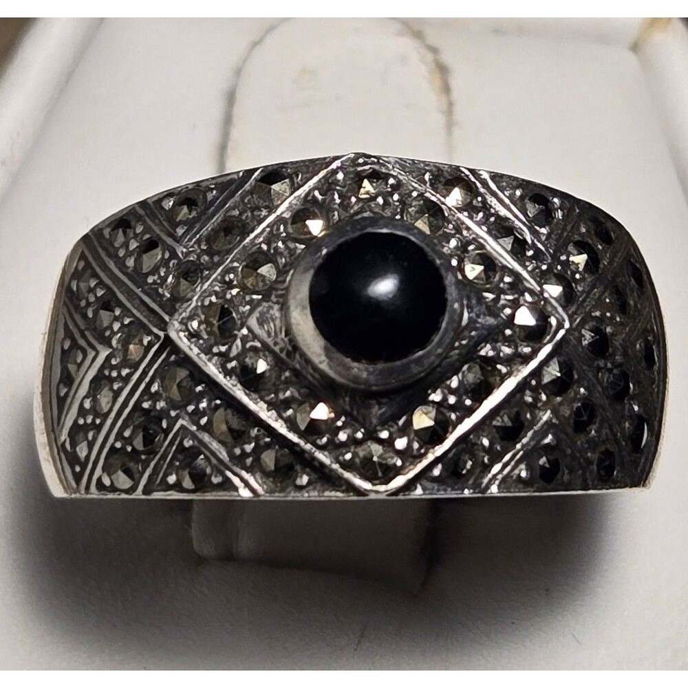 Art Deco vintage sterling silver ring sz 9